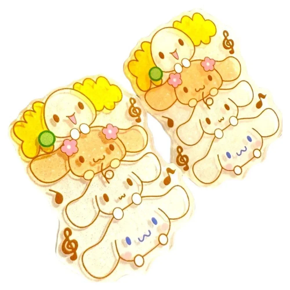 Sanrio Cinnamoroll Hair Clips 2 Pcs – Stacked Character Acrylic Barrettes
